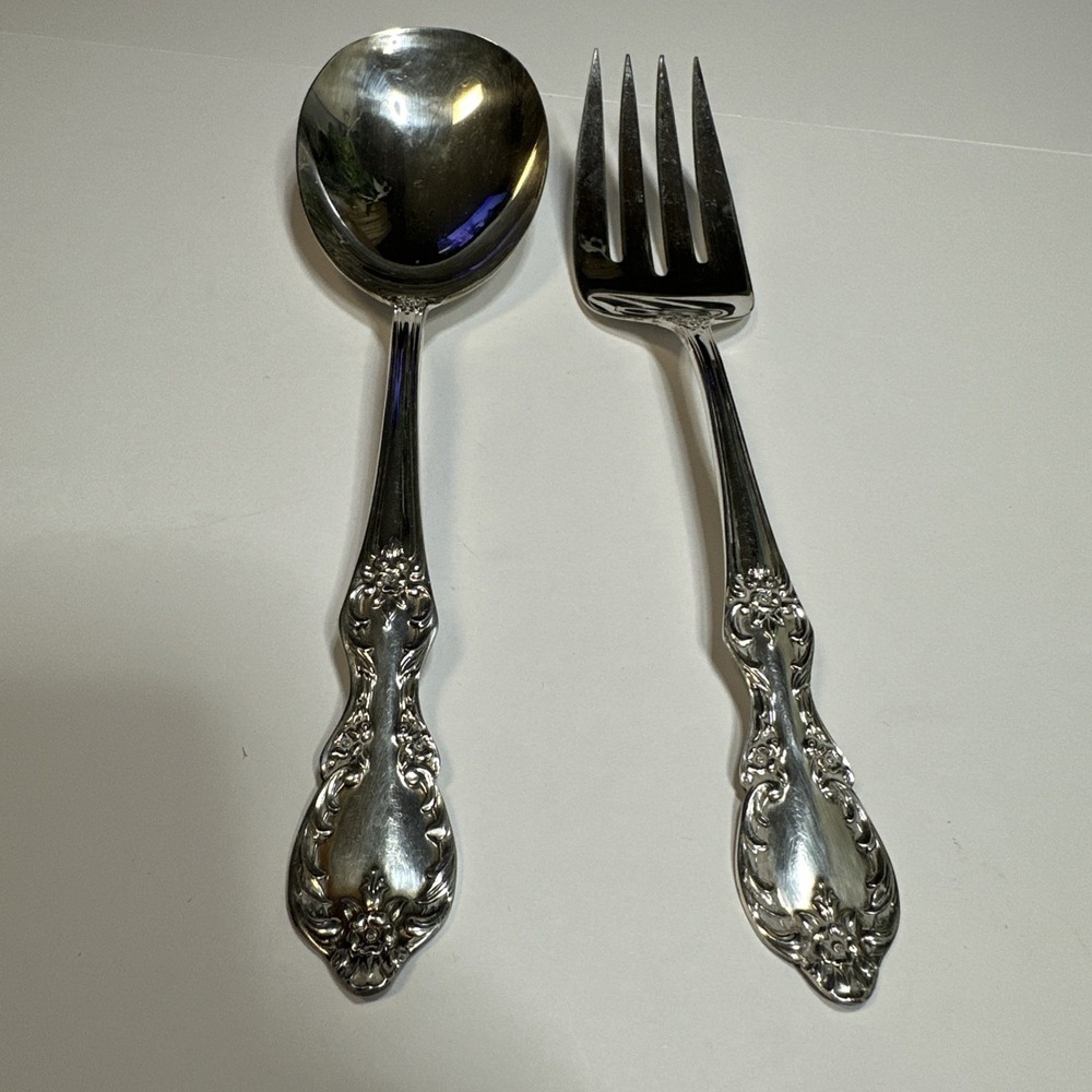 Wm. Rodger's & Co. Extra Plate Serving Set Spoon and Fork Original Rodger's